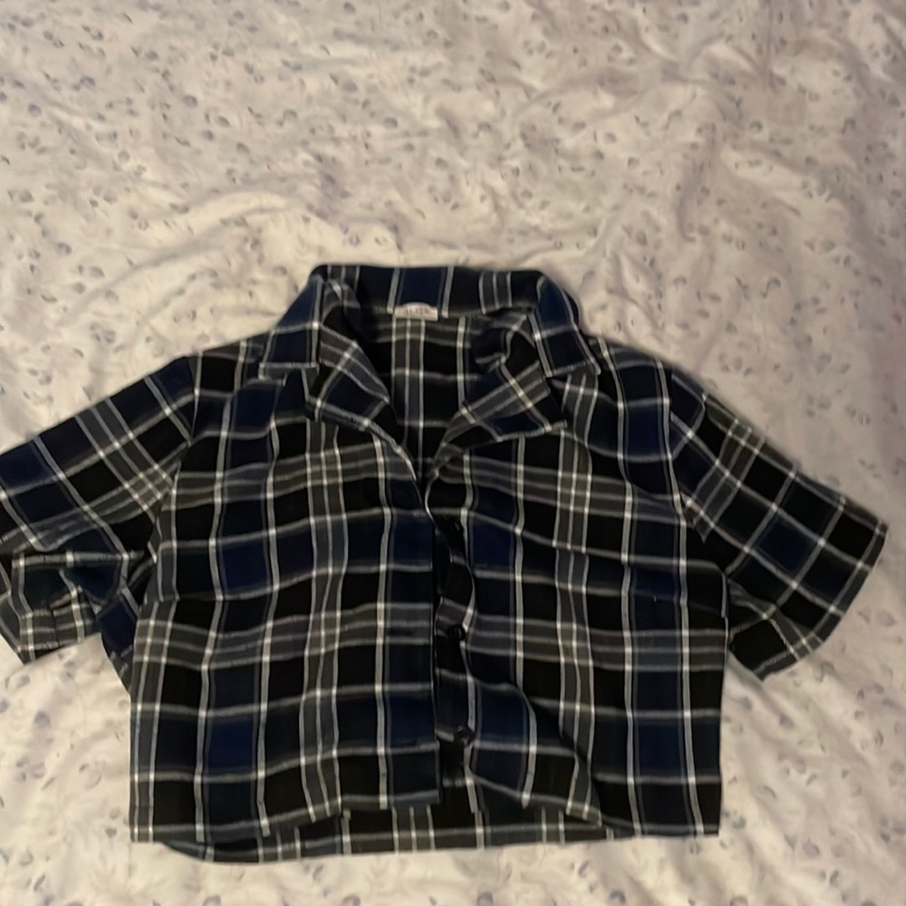 plaid cropped pacsun shirt size small